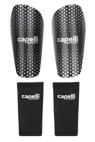 CDA SLAMMERS SHIN GARD & SLEEVE BLACK METALLIC SILVER