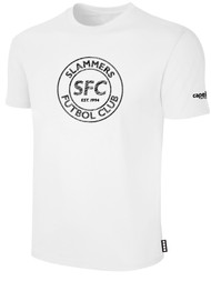 CDA SLAMMERS BASICS COTTON T-SHIRT CDA LOGO ON WEARERS CENTER CHEST WHITE BLACK