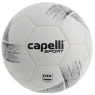 SLAMMERS FC TRIBECA STRIKE SOCCER BALL BLACK METALLIC SILVER