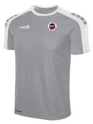 SLAMMERS FC SOHO I SHORT SLEEVE TRAINING JERSEY      LIGHT GREY WHITE