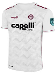 SLAMMERS FC ECNL EMPIRE CHEVRON   CUBES SHORT SLEEVE MATCH JERSEY WHITE MAROON