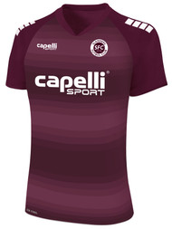 SLAMMERS FC CONDOR III GRADIENT  STRIPES  SHORT  SLEEVE MATCH JERSEY MAROON WHITE