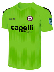 SLAMMERS FC MADISON STATIC II SHORT SLEEVE GOALKEEPER JERSEY NEON GREEN BLACK