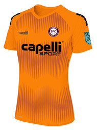 SLAMMERS FC MADISON STATIC II SHORT SLEEVE  GOALKEEPER JERSEY NEON ORANGE BLACK