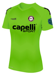 SLAMMERS FC MADISON STATIC II SHORT SLEEVE GOALKEEPER    JERSEY NEON GREEN BLACK