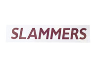 SLAMMERS FC CAR WINDOW DECAL MAROON DARK GREY