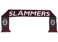 SLAMMERS FC KNIT FAN SCARF MAROON DARK GREY