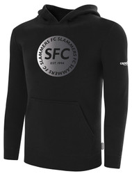 SLAMMERS FC BASICS FLEECE HOODIE SLAMMERS FC  LOGO ON WEARERS CENTER CHEST BLACK WHITE