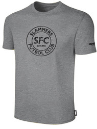 SLAMMERS FC BASICS COTTON T-SHIRT SLAMMERS FC LOGO ON WEARERS  CENTER CHEST LIGHT HEATHER GREY BLACK