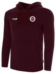SLAMMERS FC   BASICS HOODIE W/ SMALL SLAMMERS FC LOGO ON WEARERS LEFT CHEST MAROON WHITE