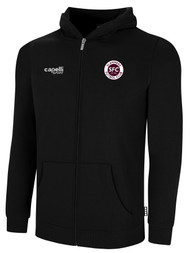 SLAMMERS FC BASICS ZIP HOODIE W/ SMALL SFC CIRCLED LOGO BLACK WHITE