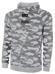 MASL REFEREE LIFESTYLE FRENCH TERRY CAMO PULLOVER HOODIE LIGHT GREY COMBO BLACK