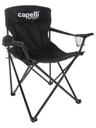 CAPELLI SPORT FOLDING SOCCER CHAIR W/CUP HOLDERS AND CARRYING CASE BLACK WHITE - DSOA