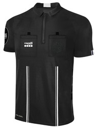 OFFICIAL REFEREE SHORT SLEEVE JERSEY WITH ZIPPER BLACK WHITE - MSRP