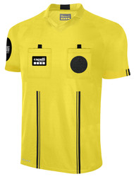 OFFICIAL REFEREE V-NECK SHORT SLEEVE JERSEY REFEREE YELLOW BLACK - MSRP
