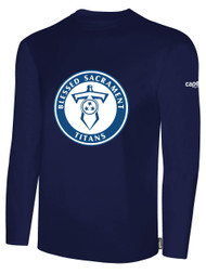 BASIC I LONG SLEEVE T-SHIRT -- NAVY
