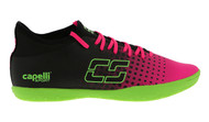PENN  UNITED FUSION I ID INDOOR SOCCER SHOES NEON PINK NEON GREEN BLACK
