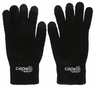 PENN UNITED KNIT GLOVE WITH 3 FINGER TOUCH BLACK WHITE