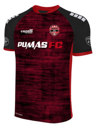 PUMAS FC MADISON BLUR SHORT SLEEVE MATCH JERSEY BLACK RED