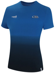 HAWAII RUSH WOMEN LIFESTYLE DIP DYE TSHIRT --  PROMO BLUE BLACK **option to customize with your local club name