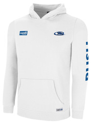 RUSH WISCONSIN WEST  NATION  BASIC HOODIE  -- WHITE PROMO BLUE