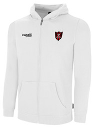 GBFC BASICS FLEECE FULL ZIP HOODIE WEARER'S LEFT CHEST CREST WHITE BLACK