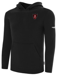 GBFC BASICS FLEECE HOODED SWEATSHIRT WEARER'S LEFT CHEST BLACK WHITE