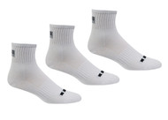GBFC  BASIC CS COOL LIGHTWEIGHT QUARTER TOP SOCKS - 3PK WHITE