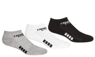 RUSH LIZONDO CAPELLI SPORT 3 PACK NO SHOW SOCKS-- BLACK LIGHT HEATHER GREY WHITE
