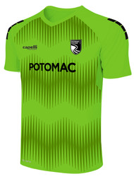 POTOMAC SA MADISON STATIC II SHORT SLEEVE GOALKEEPER JERSEY CENTER FRONT POTOMAC NEON GREEN