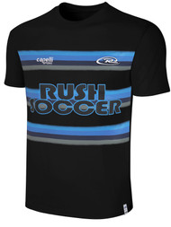 OREGON CASCADE RUSH SOCCER BASIC T-SHIRT --  BLACK PROMO BLUE LIGHT GREY