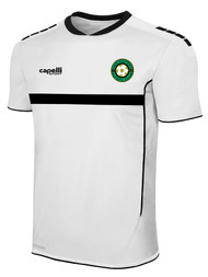 NEW MILFORD SPARROW HOME SHORT SLEEVE  JERSEY --  WHITE BLACK