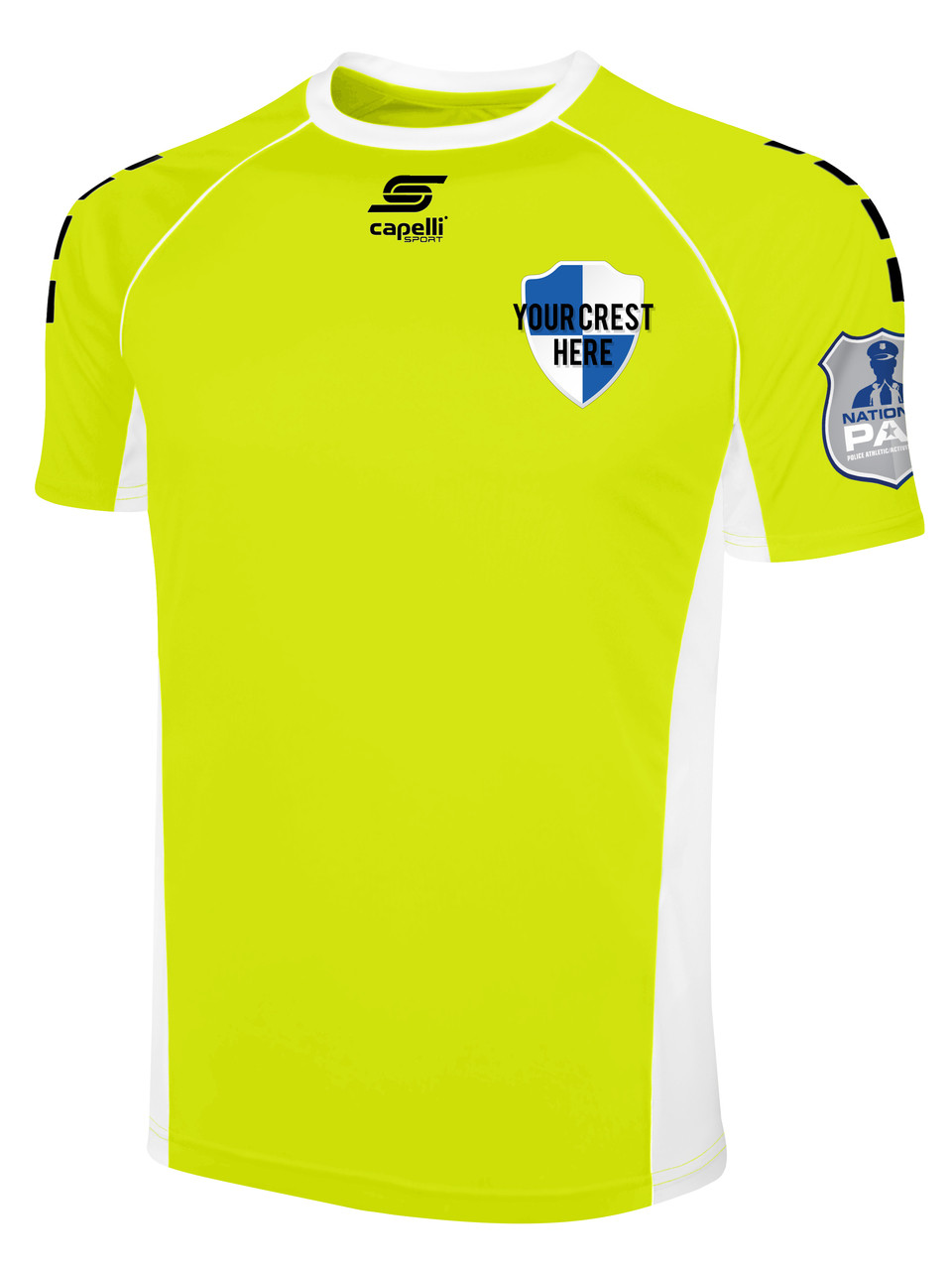 neon yellow soccer jersey