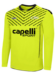 RUSH CANADA FLASH SPARROW LONG SLEEVE GOALKEEPER JERSEY  W/PADDING --  NEON YELLOW BLACK