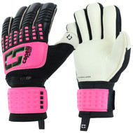 COLORADO RUSH CS 4 CUBE COMPETITION ELITE ADULT GOALKEEPER GLOVE WITH FINGER PROTECTION -- NEON PINK NEON GREEN BLACK