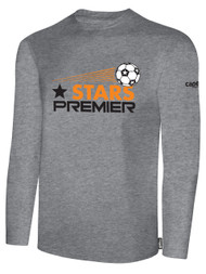 STARS PREMIER LONG SLEEVE T-SHIRT--  LIGHT HEATHER GREY