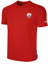 NORTH MANATEE SC BASICS COTTON SHORT SLEEVE T-SHIRT WEARER'S LEFT CHEST LOGO RED WHITE