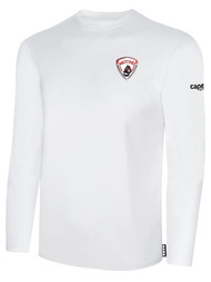 NORTH MANATEE SC BASICS COTTON LONG SLEEVE T-SHIRT WEARER'S LEFT CHEST LOGO WHITE BLACK