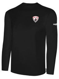 NORTH MANATEE SC BASICS COTTON LONG SLEEVE T-SHIRT WEARER'S LEFT CHEST LOGO BLACK WHITE