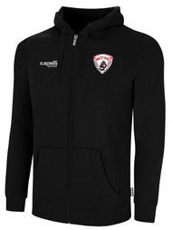 NORTH MANATEE SC BASICS ZIP UP HOODIE WEARER'S LEFT CHEST LOGO BLACK WHITE