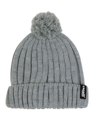 NORTH MANATEE SC      SOLID RIB KNIT CUFF   HAT W/POM LIGHT HEATHER GREY