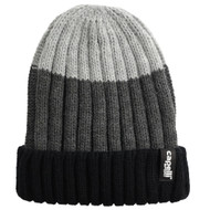 NORTH MANATEE SC    COLORBLOCK RIB KNIT   CUFF HAT BLACK COMBO