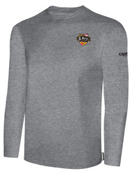 ST.MARY'S BASICS LONG SLEEVE T-SHIRT LOGO LEFT  CHEST LIGHT  HEATHER GREY BLACK
