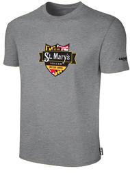 ST.MARY'S BASICS T-SHIRT LOGO CENTER CHEST LIGHT HEATHER GREY BLACK