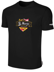 ST.MARY'S BASICS T-SHIRT LOGO CENTER CHEST  BLACK  WHITE