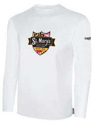 ST.MARY'S BASICS LONG SLEEVE T-SHIRT LOGO CENTER   CHEST  WHITE BLACK