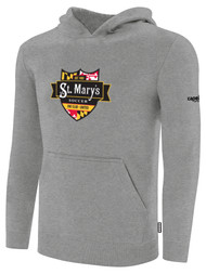 ST.MARY'S BASICS FLEECE HOODIE LOGO CENTER CHEST   LIGHT HEATHER GREY