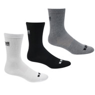 ST.MARY'S    BASIC CS  COOL   LIGHTWEIGHT CREW SOCKS - 3PK GREY COMBO