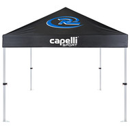 WEST TEXAS RUSH SOCCER MERCH TENT W/FLAME RETARDANT FINISH STEEL FRAME AND CARRYING CASE -- CAPELLI PROMO BLUE