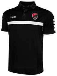 LOUDOUN SPARROW POLO  --  BLACK WHITE